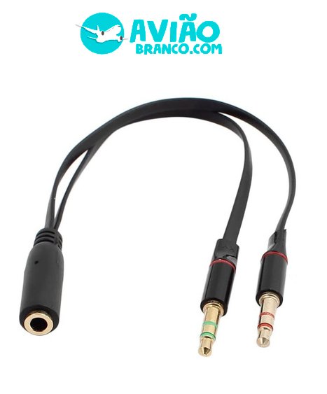 Adaptador Fone Microfone Pc 1 P3 Fêmea E 2 P2 Macho Original (1)