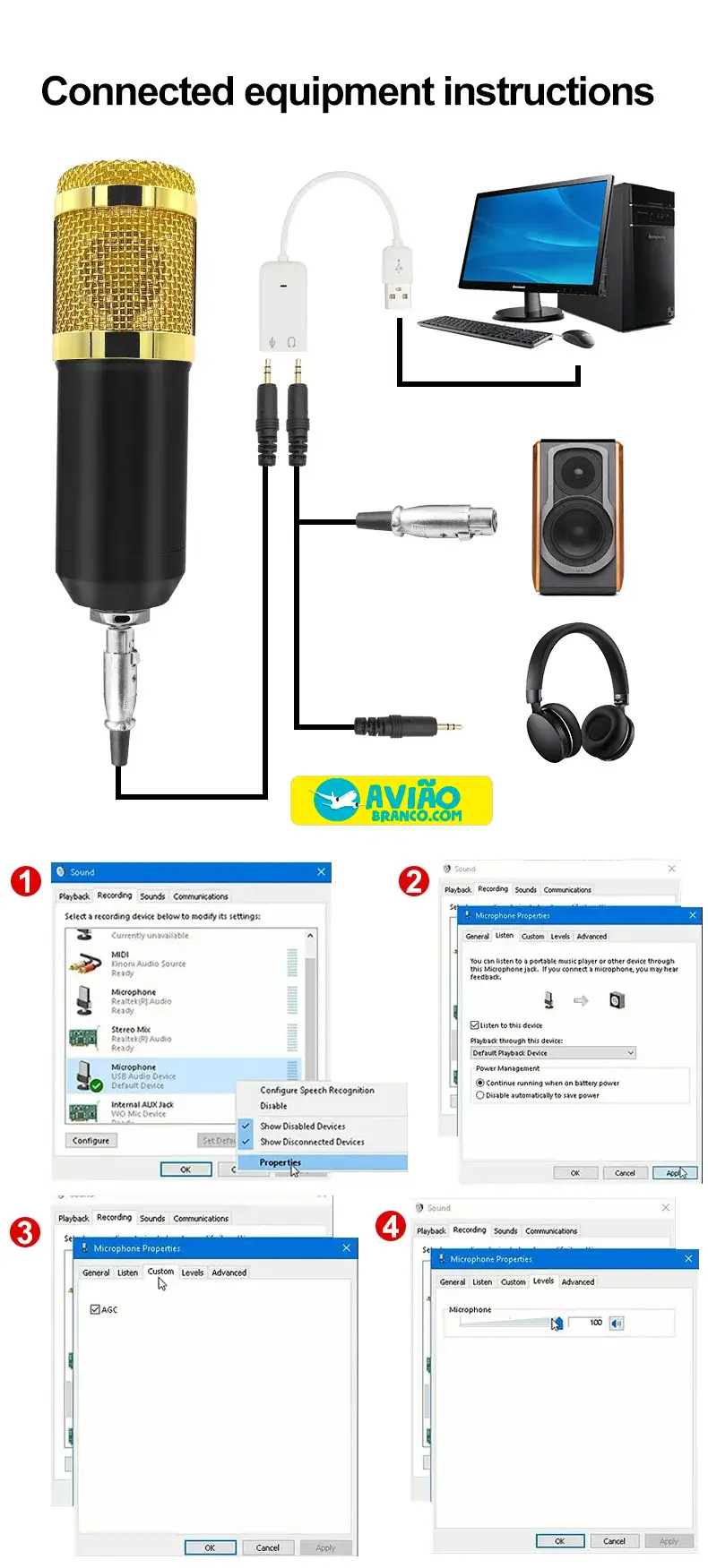 KIT Microfone Atacado