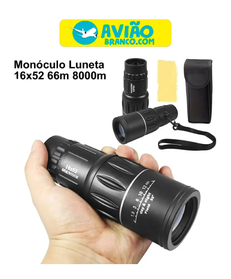 Monóculo Luneta 16x52 Profissional Tático Telescópio Trilha