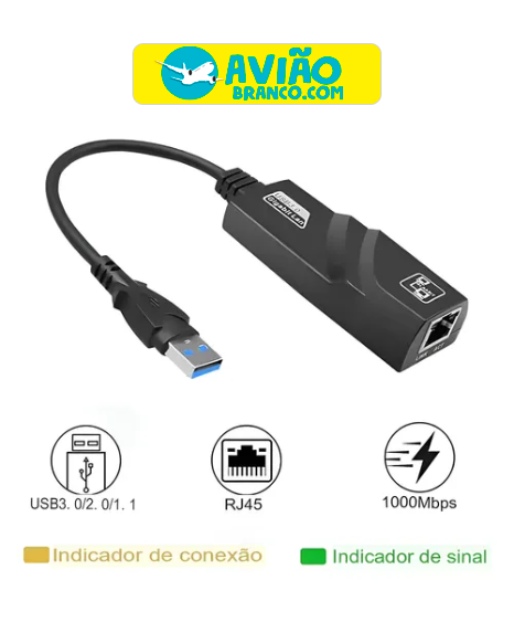 Adaptador Internet Rj45 Lan Usb 3.0 C Atacado