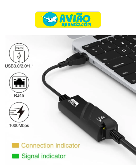 Adaptador Internet Rj45 Lan Usb 3.0 C Atacado