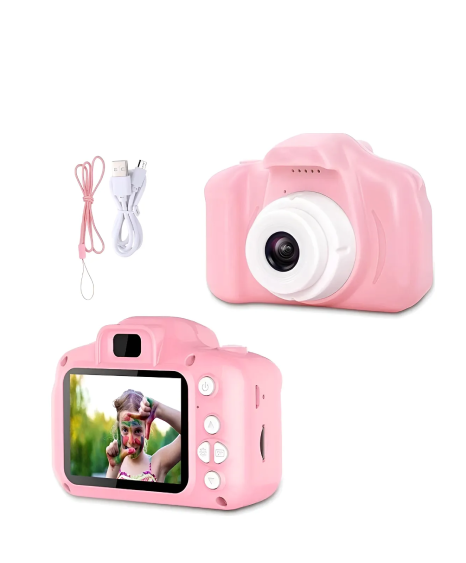 Câmera Digital Infantil Display LCD Slot para Cartão SD 32GB Azul
