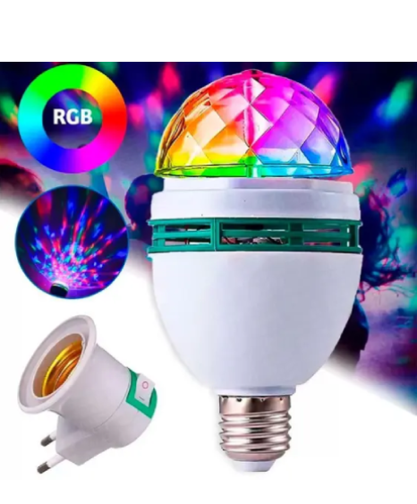 Lâmpada Giratoria De Led Colorido Atacado