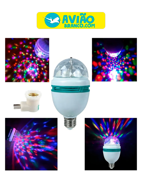 Lâmpada Giratoria De Led Colorido Atacado