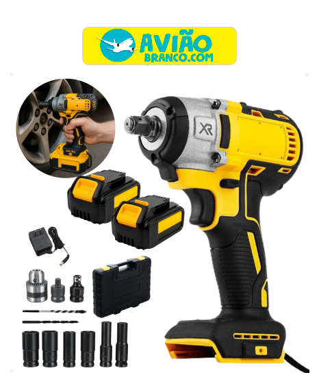 Parafusadeira Furadeira 48v sem Fio Chave de Impacto Bivolt