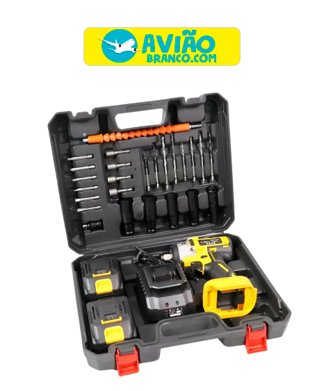 Parafusadeira Furadeira 48v sem Fio Chave de Impacto Bivolt