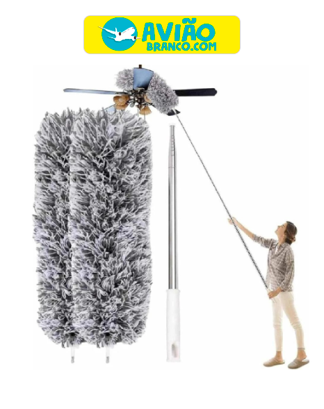 Espanador De Pena Extensível Telescópica Cabo Longo Microfibra Limpeza Escova Mágica