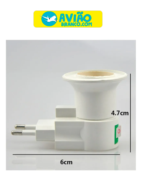 Adaptador Soquete Bocal Tomada Rosca E27 Liga E Desliga Plug Atacado Atacado