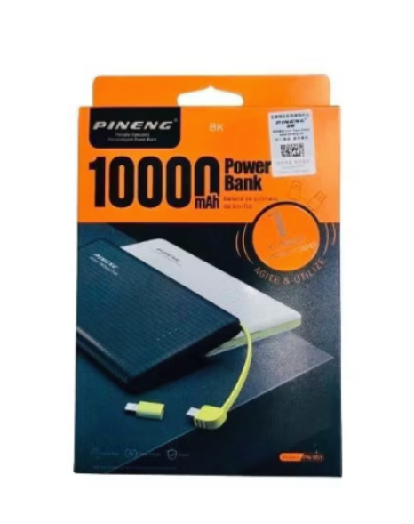 Carregador Portátil Power Bank 10000Mah Pineng Turbo Universal