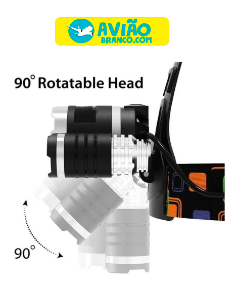 Lanterna Cabeça Triplo T6 Led Cree Profissional Swat Tatica