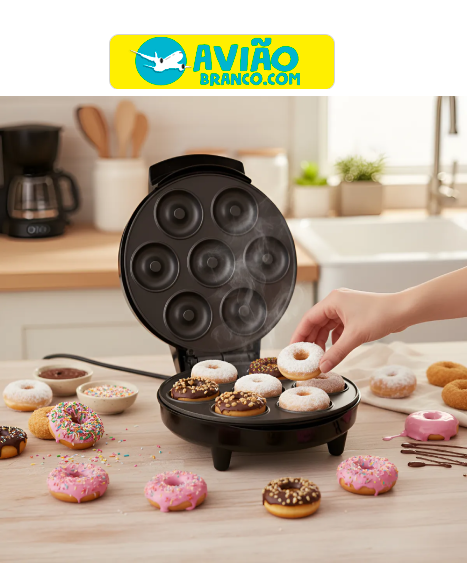 Mini Máquina De Fazer Donuts Rosquinhas 7 Furos 127v Atacado