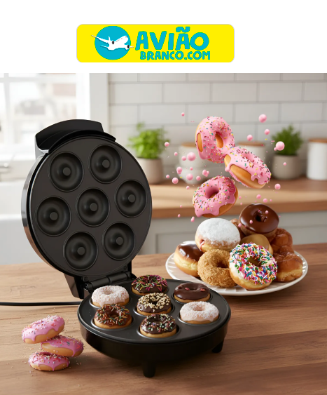 Mini Máquina De Fazer Donuts Rosquinhas 7 Furos 127v Atacado