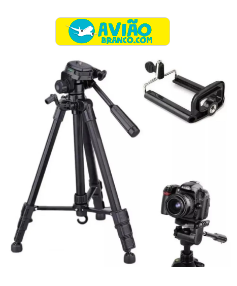 Tripé 1,90m Profissional Para Câmera Dslr Filmadora Preto Atacado Tripé 1,90m Profissional Para Câmera Dslr Filmadora Preto Atacado