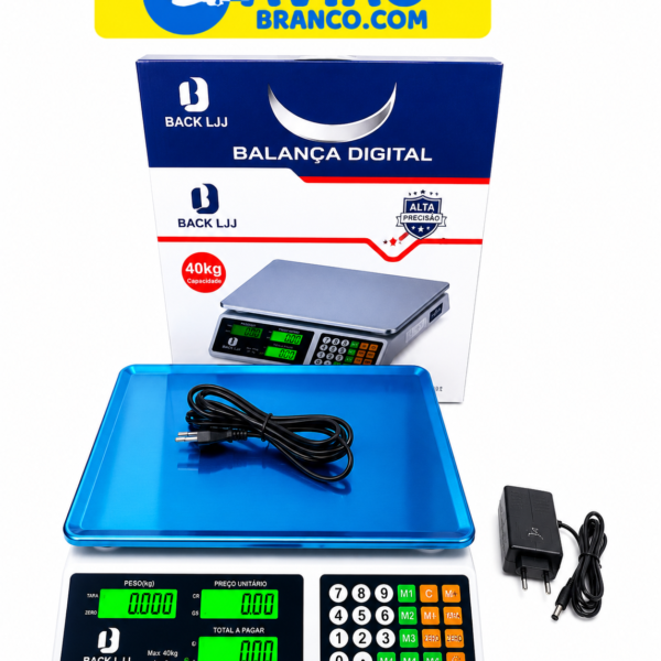 Balança Digital Comercial 40kg Alta Precisão Bivolt – Balança Eletrônica Profissional para Revenda no Atacado