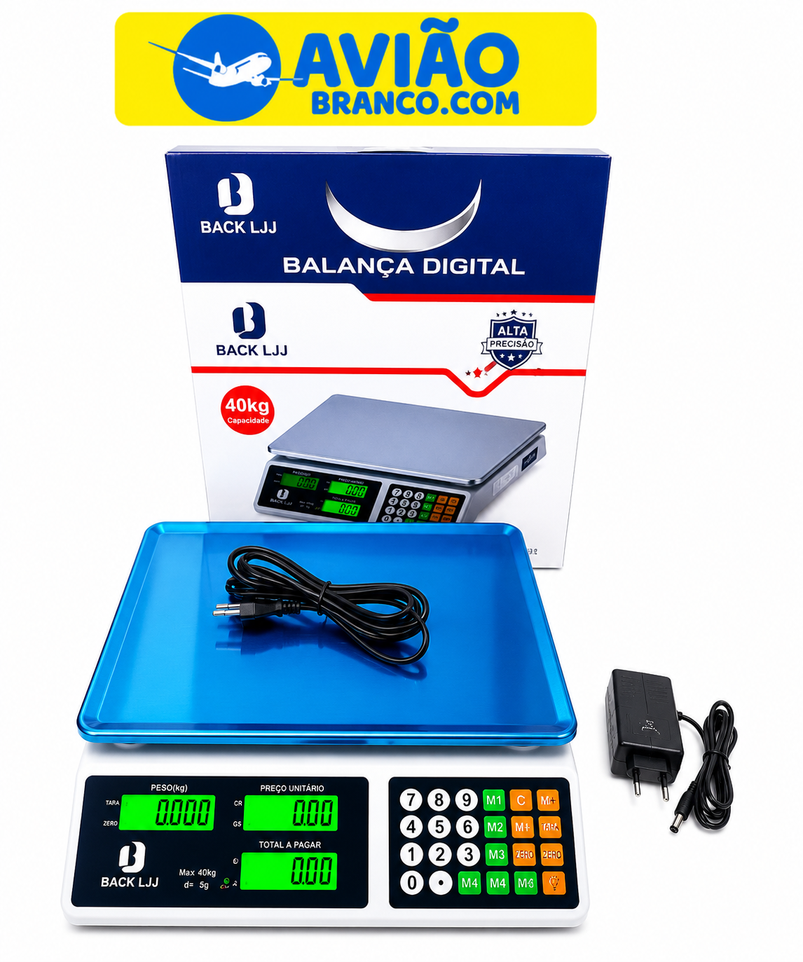 Balança Digital Comercial 40kg Alta Precisão Bivolt – Balança Eletrônica Profissional para Revenda no Atacado