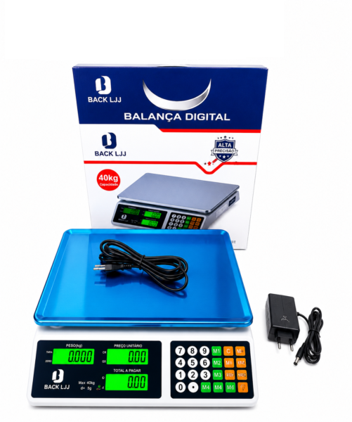 Balança Digital Comercial 40kg Alta Precisão Bivolt – Balança Eletrônica Profissional para Revenda no Atacado