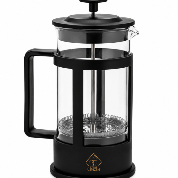 Cafeteira Prensa Francesa Preto Inox E Vidro, Cremeira E Cha Com Haste E Alça, Resistente, Suporta Altas E Baixas Temperaturas Atacado