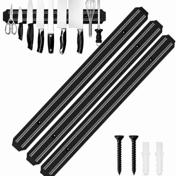 Kit 3 Barras Magnéticas Para Facas e Ferramentas 33cm Suporte Magnético de Parede Ultra Resistente Ima de faca Atacado