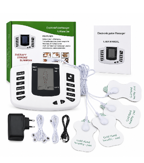 Massageador Eletrônico Terapêutico Digital EMS TENS Portátil Atacado
