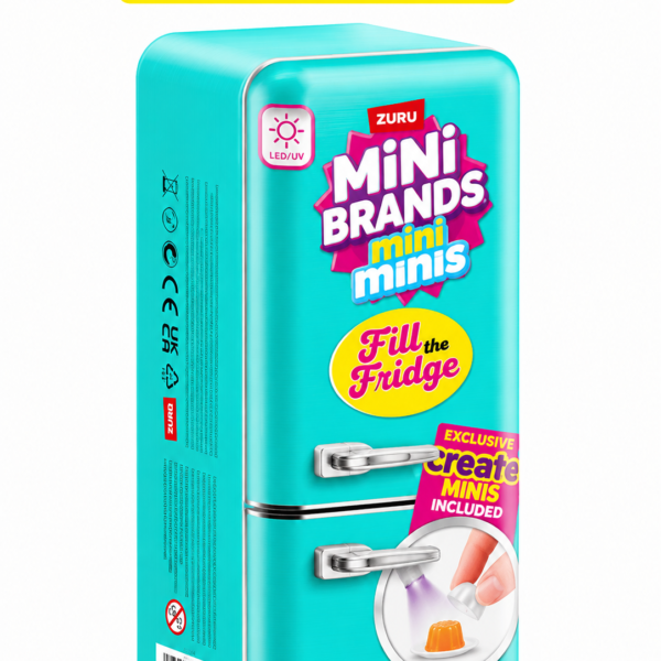 Mini Brands Mini Minis Fill The Fridge ZURU – Mini Geladeira Colecionável LED UV para Revenda no Atacado