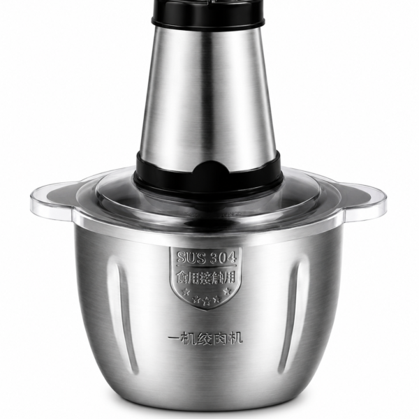 Processador Triturador de Alimentos Multifuncional 3 litros em Inox Elétrico Carne Legumes Vegetais Voltagem 110v 500w Atacado