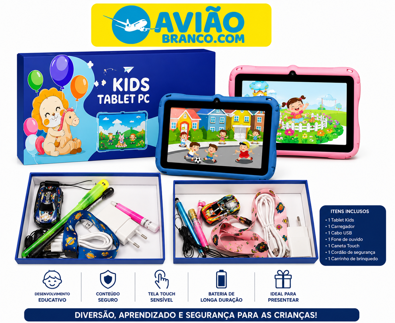 Tablet Infantil Kids Tablet PC – Diversão, Aprendizado e Tecnologia Para Crianças
