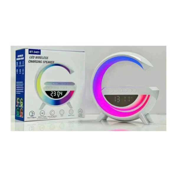 Carregador wireless e lâmpada ambiente com relógio digital 24pçs Fornecedor Atacado Caixa Fechada