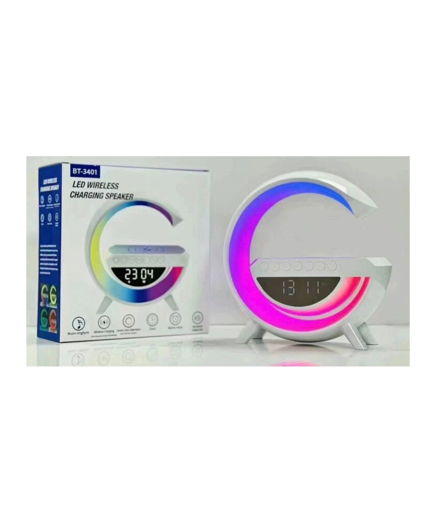 Carregador wireless e lâmpada ambiente com relógio digital 24pçs Fornecedor Atacado Caixa Fechada