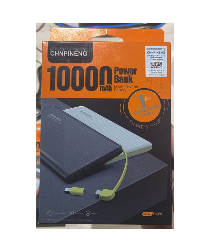 Power bank primeira linha 10.000mAh 100pçs Fornecedor Atacado Caixa Fechada