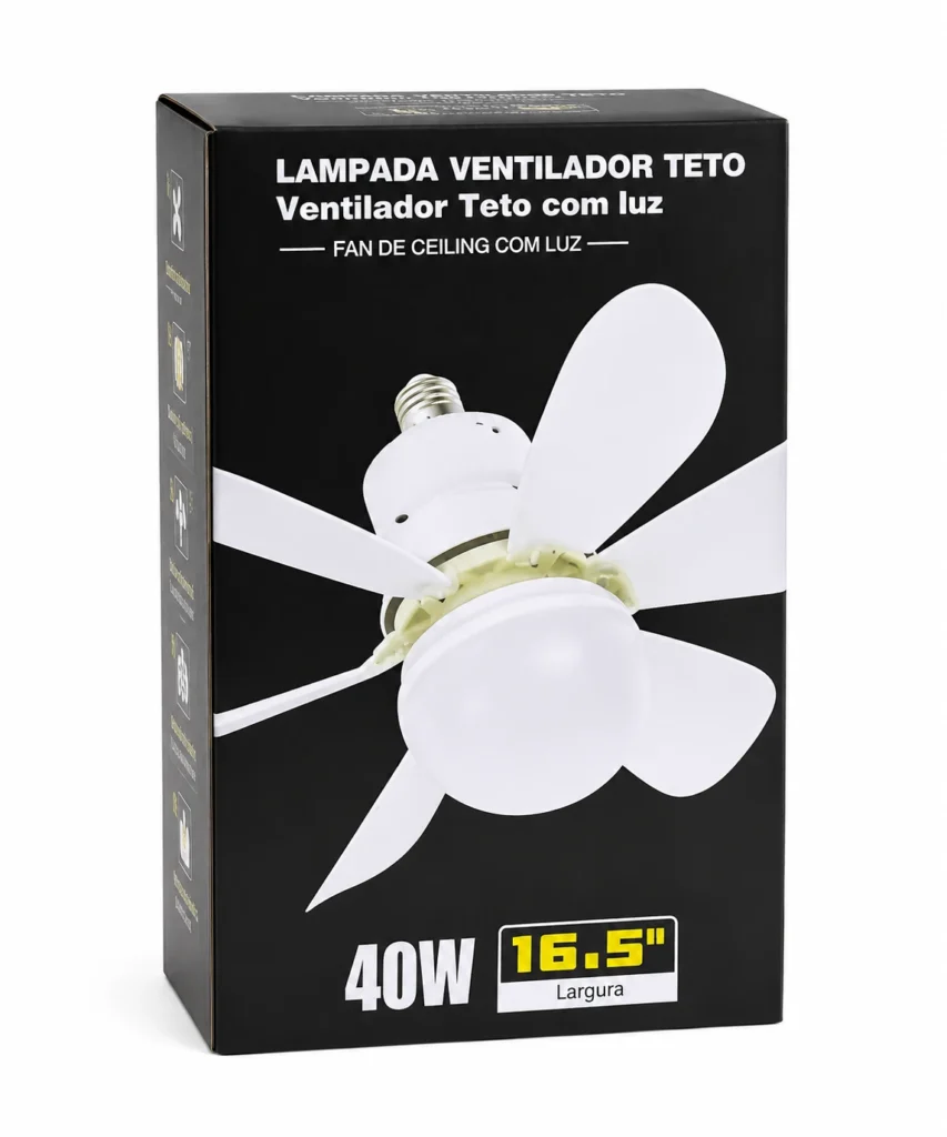 Lâmpada ventilador Fornecedor Atacado Caixa Fechada
