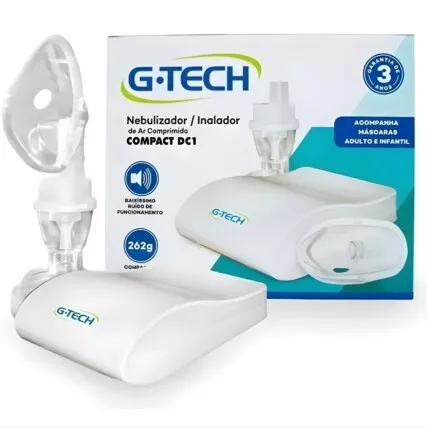 Inalador Nebulizador Compressor G-Tech DC1 Silencioso Bivolt Portátil Fornecedor Atacado Caixa Fechada