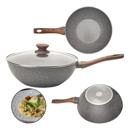 Frigideira Wok Indução Cerâmica Cook 28cm Grafito Mimo Style Fornecedor Atacado Caixa Fechada