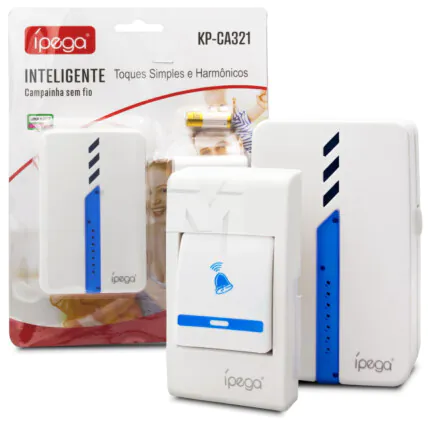 Campainha Sem Fio Bivolt 32 Toques Longo Alcance ÍPEGA - KP-CA321 Fornecedor Atacado Caixa Fechada