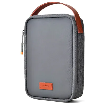 Bolsa Organizadora Wiwu Tech Pouch Poliéster 12 Bolsos Cinza Fornecedor Atacado Caixa Fechada