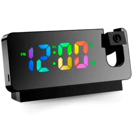 Relógio Digital de Mesa com Projetor LED Despertador KAPBOM - KA-7057 Fornecedor Atacado Caixa Fechada