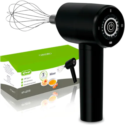 Mixer Portatil Batedeira e Misturador Recarregável 1200mAh KNUP - KP-UD115 Fornecedor Atacado Caixa Fechada