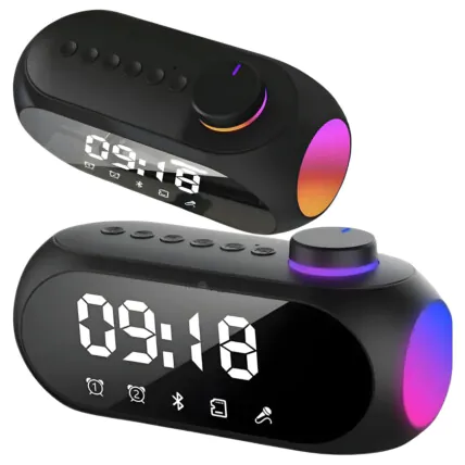 Caixa De Som Bluetooth Basike Rádio Relógio Despertador Fm Fornecedor Atacado Caixa Fechada