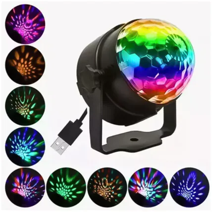 Globo de Luz Giratório USB Projetor de Luz para Festas KAPBOM - KA-L11 Fornecedor Atacado Caixa Fechada