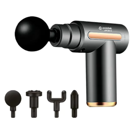 Pistola Massageadora Muscular 9W Recarregável com 4 Pontas GRASEP - D-EM12 Fornecedor Atacado Caixa Fechada