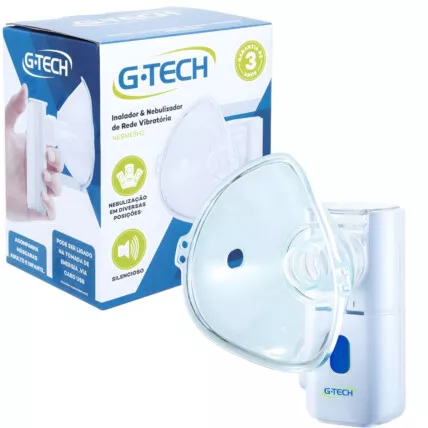 Inalador e Nebulizador De Rede Vibratória Branco G-Tech NEBMESH2 Fornecedor Atacado Caixa Fechada