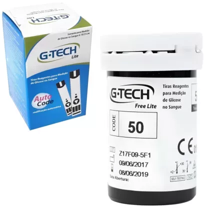 Tiras Reagentes Para Medição De Glicose G-tech Lite 50un Fornecedor Atacado Caixa Fechada