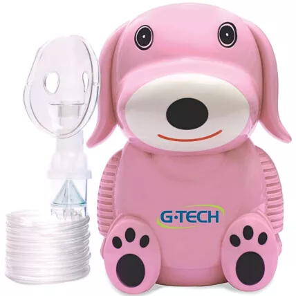 Nebulizador Inalador Infantil Silencioso G-Tech Nebdog Rosa Fornecedor Atacado Caixa Fechada