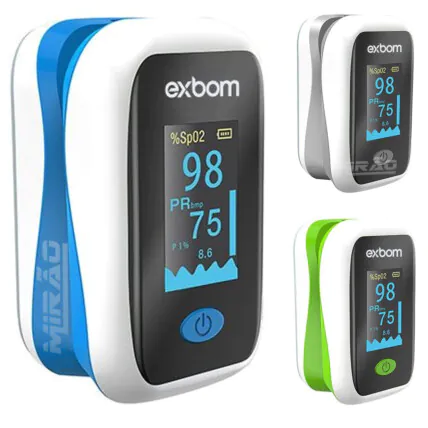 Oxímetro Com Tela Oled SPO2 e Cardíaca Exbom 03523 - OX-P52 Fornecedor Atacado Caixa Fechada