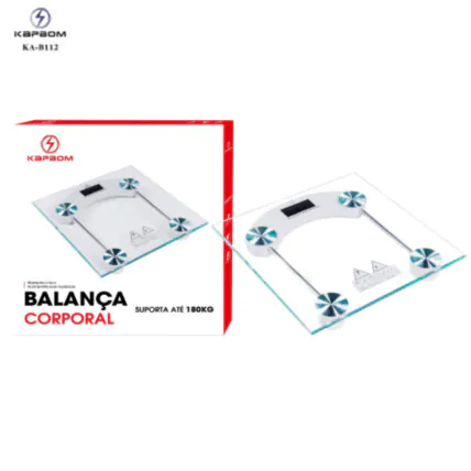 Balança Digital Corporal até 180 Kg Kapbom - KAP-B112 Fornecedor Atacado Caixa Fechada