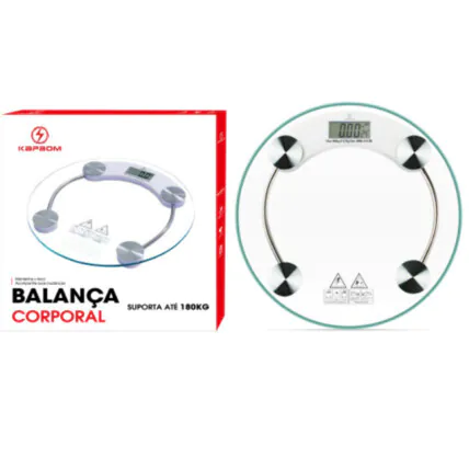 Balança Digital Corporal até 180 Kg Kapbom - KAP-B113 Fornecedor Atacado Caixa Fechada