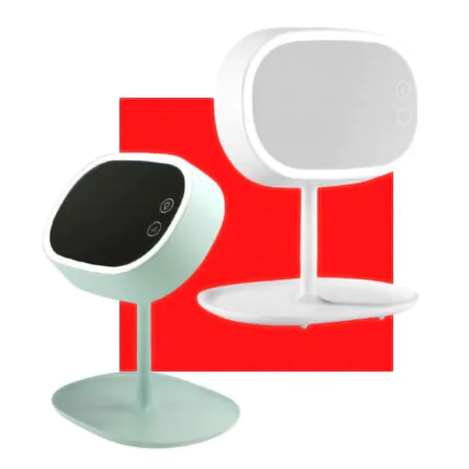 Espelho de mesa Portátil Blogueira com Lâmpada Iluminação para maquiagem H-DL-02 Fornecedor Atacado Caixa Fechada