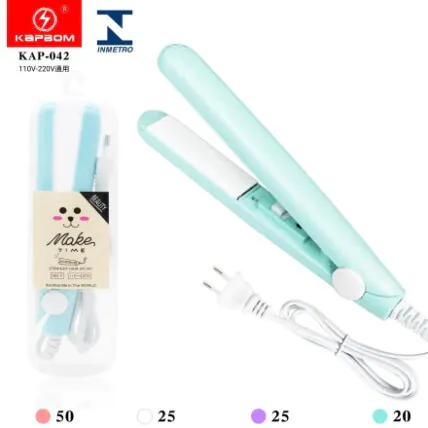 Mini Chapinha de Cabelo Bivolt Portátil KAPBOM - KAP-042 Fornecedor Atacado Caixa Fechada