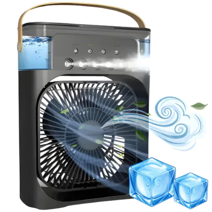 Mini Ar Condicionado Portátil Umidificador Ventilador 3 Velocidades Fornecedor Atacado Caixa Fechada
