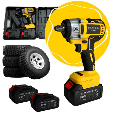 Parafusadeira Chave De Impacto Bivolt 1/2 48v 2 Baterias ST-463 Fornecedor Atacado Caixa Fechada