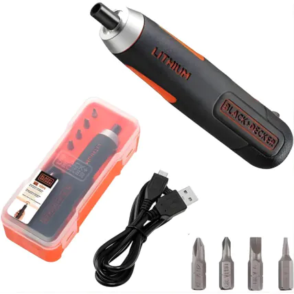 Parafusadeira a Bateria 4V Litio Push&Go + Acessórios Black+Decker Fornecedor Atacado Caixa Fechada